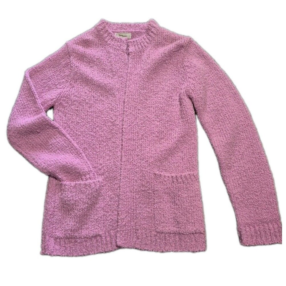 Women's SmPurple Lavender Cable Knit Cardigan With Pockets Cottagecore Acrylic